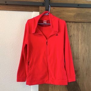 Red Light-Weight Adidas Zip-Up